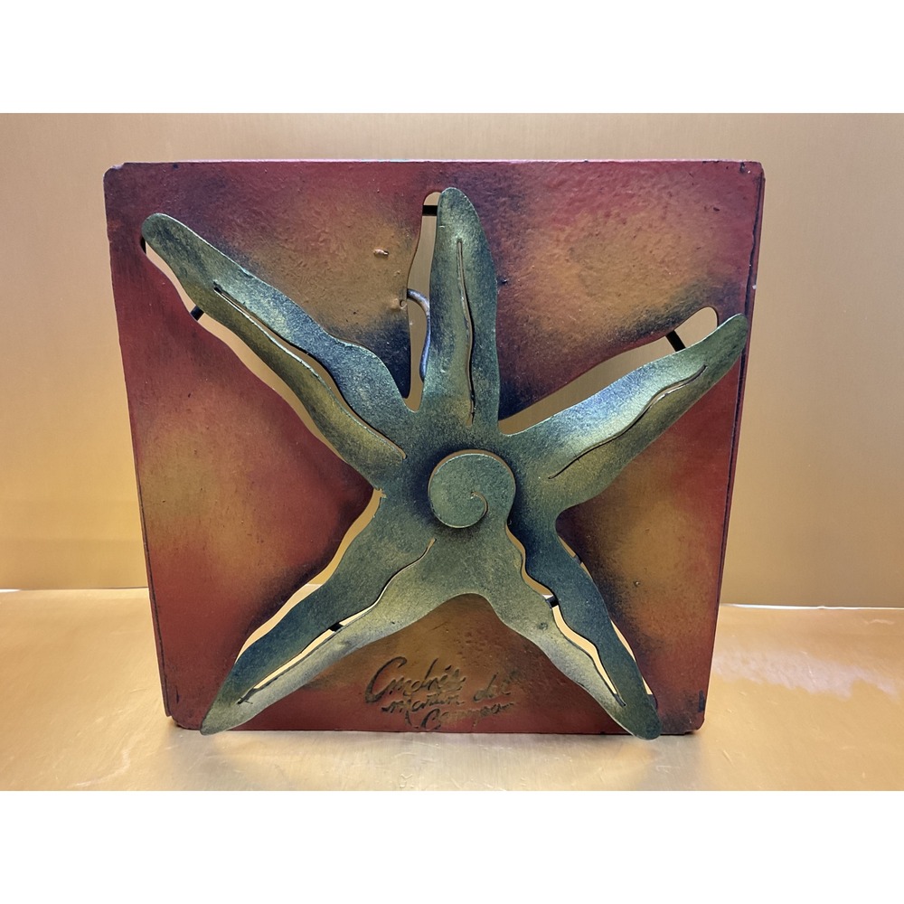 Andres Martin del Campo Starfish Metal Wall Art Sculpture Mexican Folk Art 7.5"